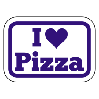 I Love Pizza Sticker (Purple)